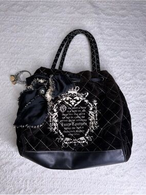 Vintage Juicy Couture Once Upon a Time Bag with Large Juicy Ring Keychain 🤎